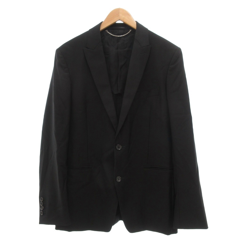 【中古】5351POURLESHOMMES スーツ セットアップ ジャケット パンツ ウール 4 黒 ブラック 022082018 /UO 【ベクトル 古着】 250916