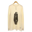 【中古】ダークシャドウ DRKSHDW TOMMY TEE トミーTシャツ ロンT 長袖 クルーネック ストレッチ プリント S アイボリー DU01B7287...