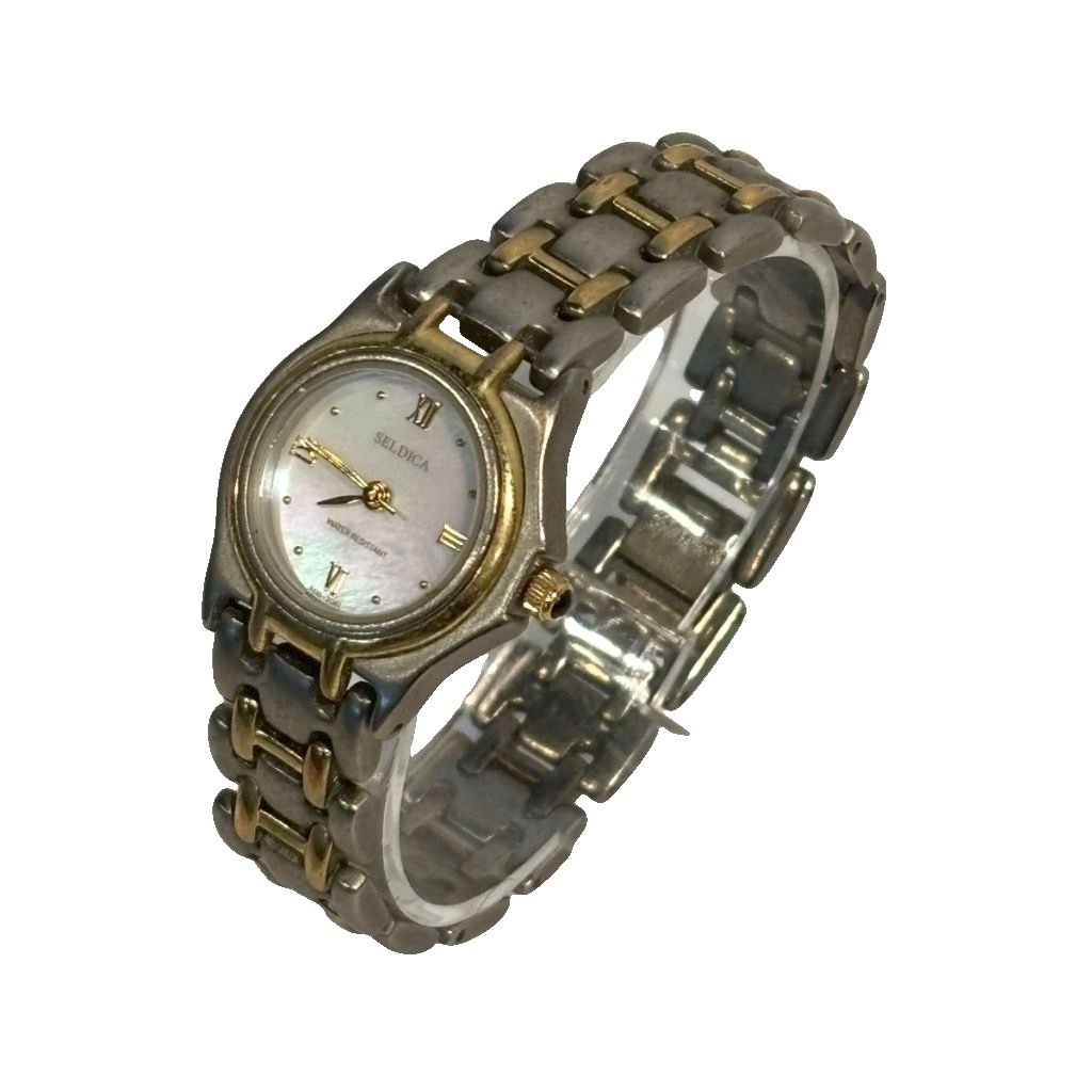 【中古】セルディカ SELDICA 腕時計 ジャンク品 ゴールドカラー ■GY99 レディース ...