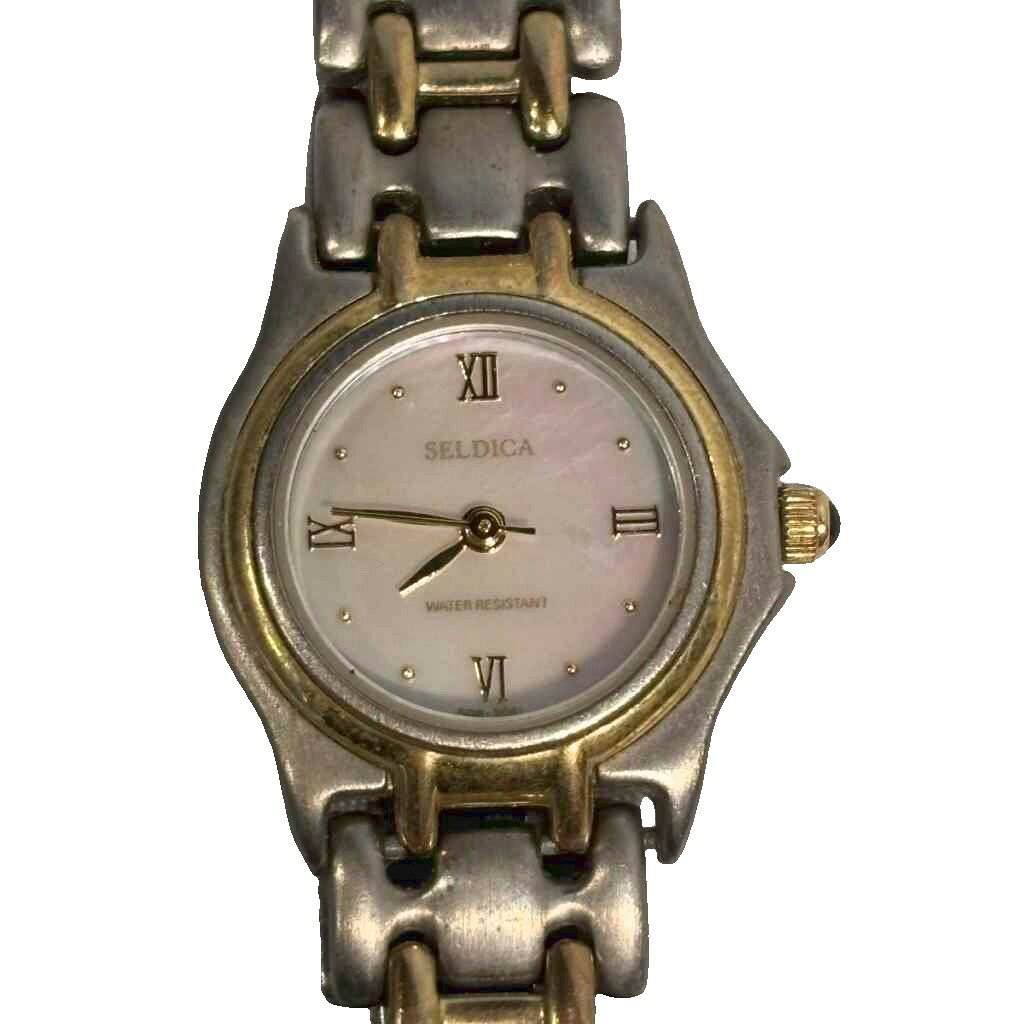【中古】セルディカ SELDICA 腕時計 ジャンク品 ゴールドカラー ■GY99 レディース ...