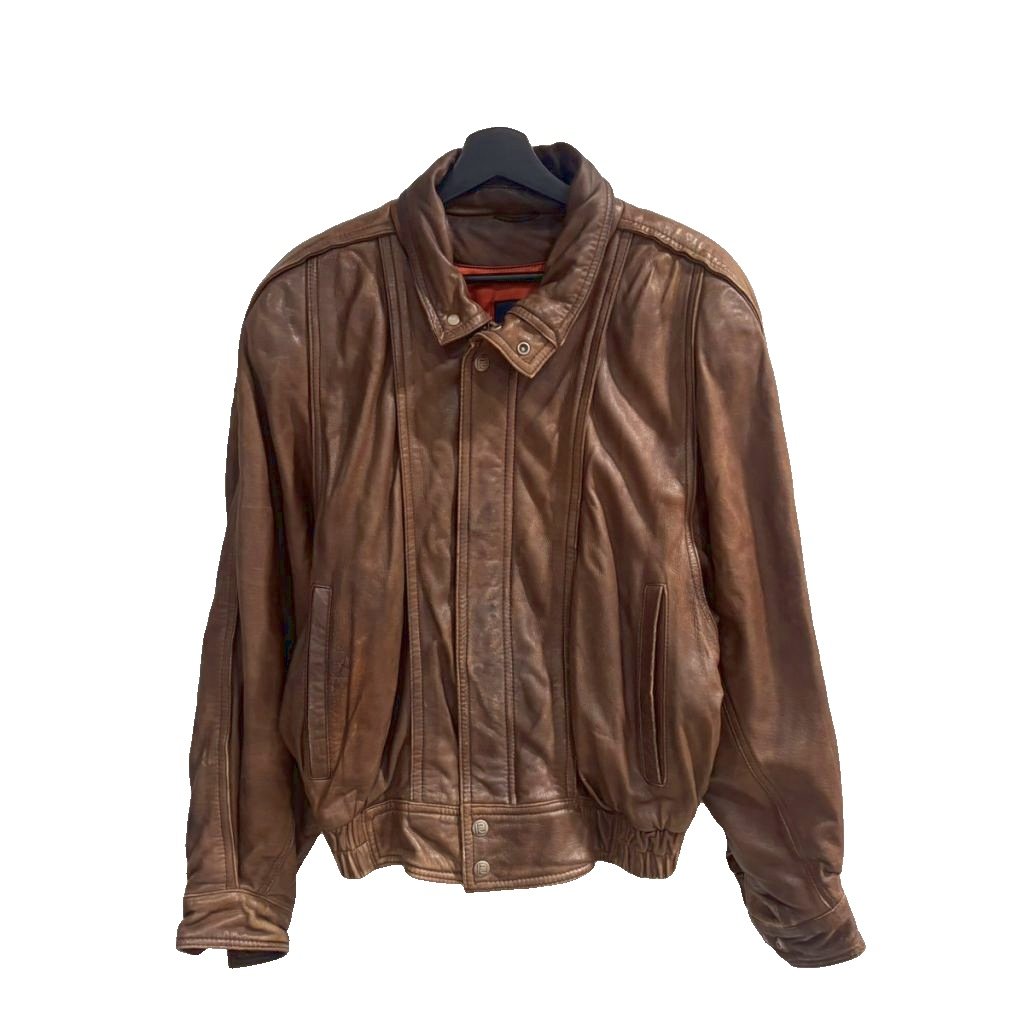 【中古】robert comstock レザージャケット ライダース 鹿革 M 茶 ブラウン ■GY99 メンズ 【ベクトル 古着】 260404