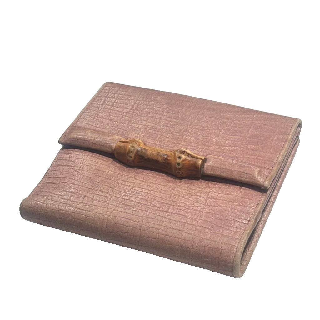 ブランド古着ベクトルプレミアム店の【中古】グッチ GUCCI 二つ折り財布 バンブー ピンク ☆AA★ ■GY99 レディース 【ベクトル 古着】 260516｜アングル2