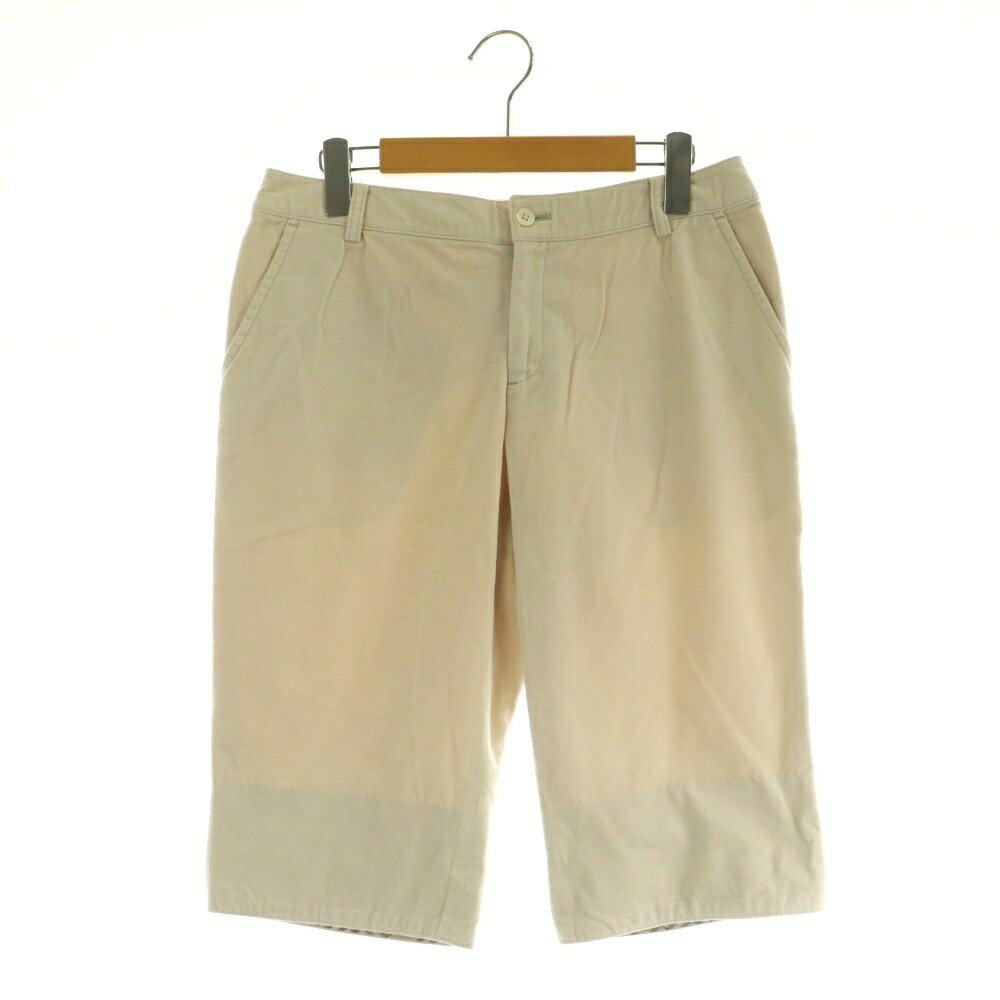 バーバリーゴルフ BURBERRY GOLF ノバチェック切替コーデュロイハーフパンツ 9 ライトベージュ /MY ■OS レディース  260520
