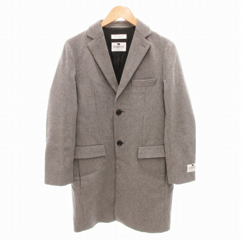 【中古】B&Y ユナイテッドアローズ BEAUTY&YOUTH ビューティー&ユース GARDENA チェスターコート ジャケット ウール ミドル丈 S グレー /HO◇ 0207 メンズ 【ベクトル 古着】 250207