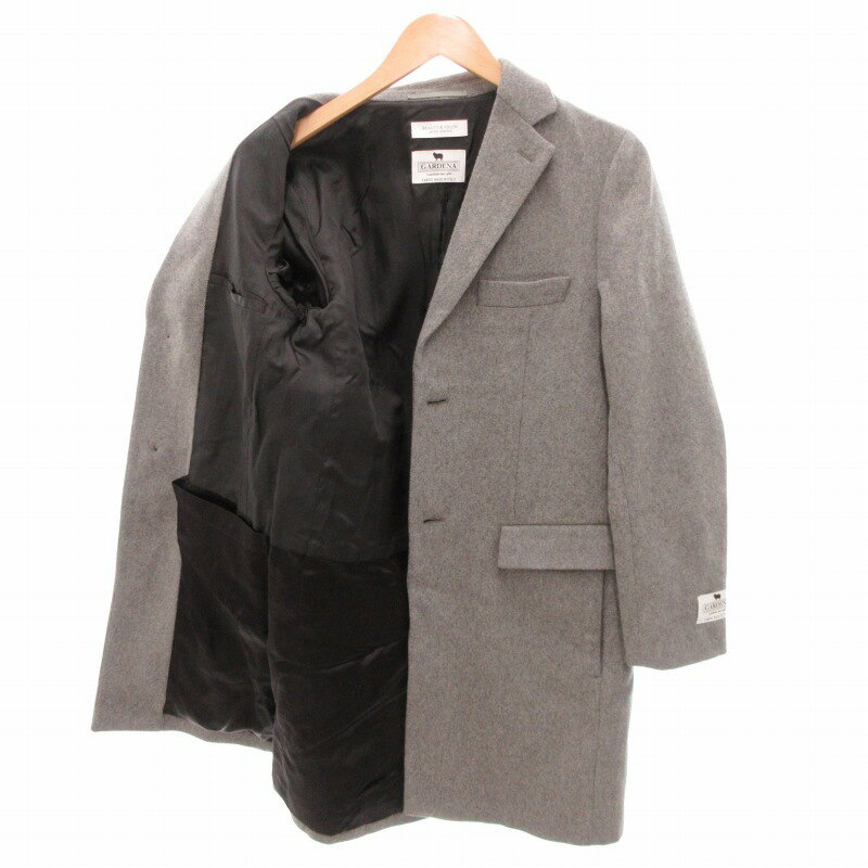 【中古】B&Y ユナイテッドアローズ BEAUTY&YOUTH ビューティー&ユース GARDENA チェスターコート ジャケット ウール ミドル丈 S グレー /HO◇ 0207 メンズ 【ベクトル 古着】 250207