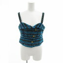 【中古】ルルロジェッタ ルールロジェット leur logette 美品 23AW Craft tweed camisole キャミソール ツイード ショート丈...
