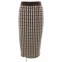 【中古】クードシャンス CdeC COUP DE CHANCE ニット スカート 総柄 ロング丈 38 茶 ブラウン /HO□ 0415 レディース 【ベクトル...