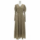 【中古】Darich 美品 バンビロングワンピース 長袖 総柄 プリント F ベージュ 112244003 /UO レディース 【ベクトル 古着】 250422