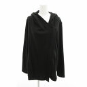 【中古】ヘルムートラング HELMUT LANG HOOD CARDIGAN スウェット ジップアップ パーカー フーディ 長袖 S 黒 ブラック /HO□ 0...