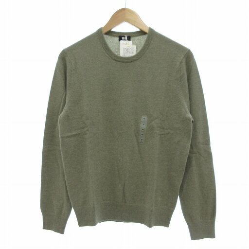 【中古】未使用品 ユニクロ UNIQLO 17AW タグ付き カシミヤ クルーネックセーター ニット 長袖 M グリーン /UO メンズ 【ベクトル 古着】 250522 【中古】未使用品 ユニクロ UNIQLO 17AW タグ付き カシミヤ クルーネックセーター ニット 長袖 M グリーン /UO メンズ 【ベクトル 古着】 250522