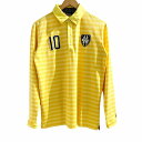 【中古】カッパ kappa ポロシャツ ゲームシャツ ボーダー ロゴワッペン 長袖 黄 イエロー L メンズ 【ベクトル 古着】 250525