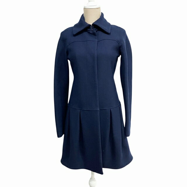 【中古】マックス&コー MAX&CO. 美品 コート ジャケット 比翼 紺 ネイビー 38 約M レディース 【ベクトル 古着】 250608