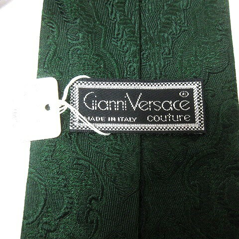 【中古】ジャンニヴェルサーチ ヴェルサーチェ GIANNI VERSACE ネクタイ 総柄 絹 シルク 緑 グリーン /RT メンズ 【ベクトル 古着】 241015