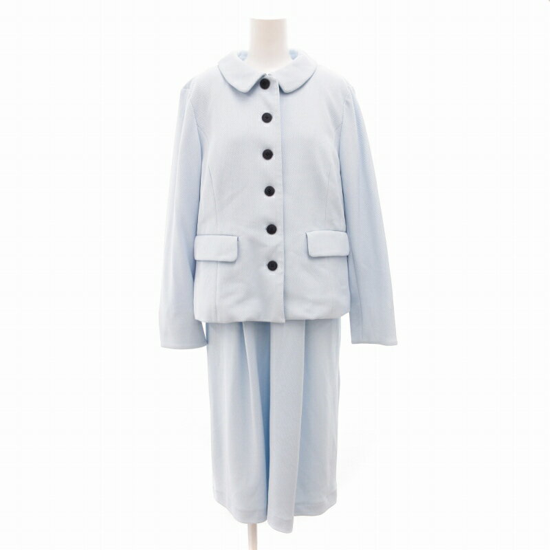 【中古】ジュンコシマダパート2 JUNKO SHIMADA part2 セットアップ アンサンブル ドレス ひざ丈ワンピース ジャケット 13 L 水色 ライト...