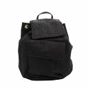 【中古】ハナエモリ HANAE MORI リュックサック バックパック ミニ ロゴ総柄 マグネットボタン 黒 ブラック /FF レディース 【ベクトル 古着】 ...