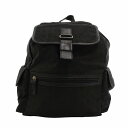 【中古】シャルル ジョルダン CHARLES JOURDAN リュックサック バックパック 総柄 アルファベット ロゴ マグネットボタン 黒 ブラック /FF ...