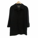 【中古】バレストリーノ ステンカラーコート バルマカーンコート カシミヤ AB5 黒 ブラック /UO ■GY18 メンズ 【ベクトル 古着】 250404