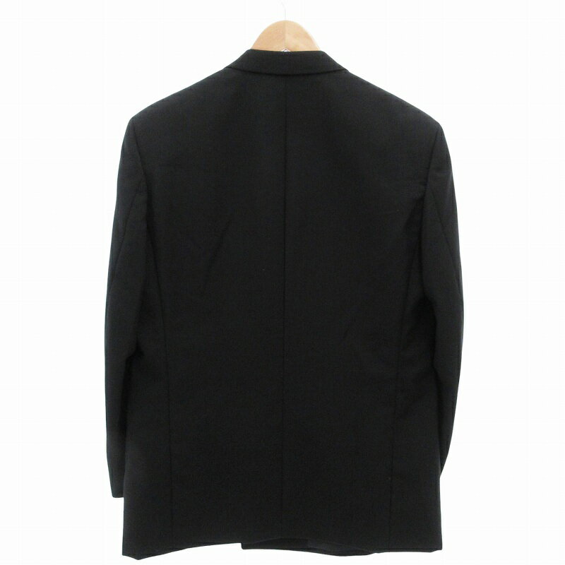 【中古】ダーバン DURBAN スーツ セットアップ ビジネス フォーマル ジャケット パンツ ダブル ウール 4B 総裏地 98AB6 黒 ブラック /FF ■GY18 メンズ 【ベクトル 古着】 250404