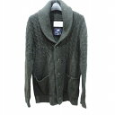【中古】アーバンリサーチ ドアーズ URBAN RESEARCH DOORS MOON生地 美品 ケーブルニット カーディガン ショールカラー ウール カーキ ...