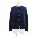 【中古】49アベニュー ジュンコシマダ 49AV. junko shimada アンサンブルニット カーディガン リブ ウール 長袖 38 紺 ネイビー /FF...