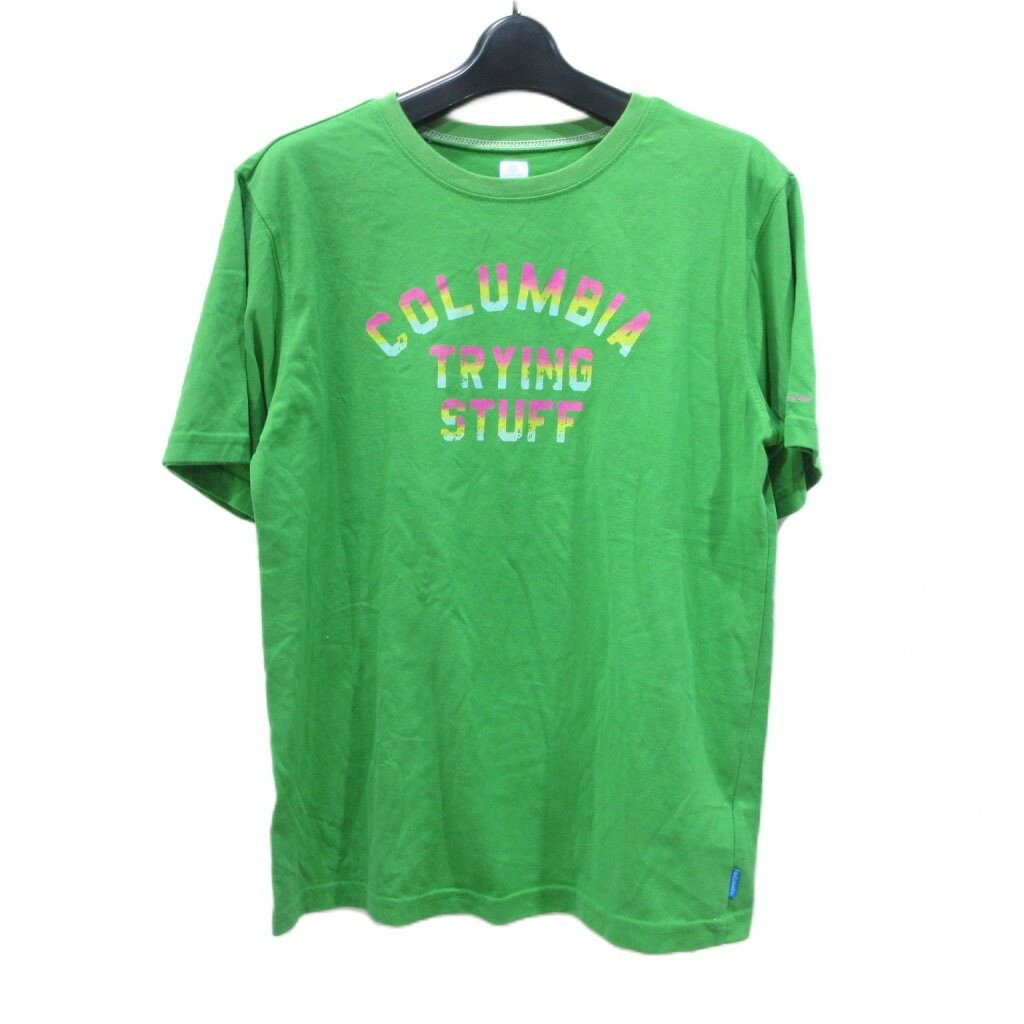 【中古】コロンビア Columbia Tシャツ カットソー ロゴプリント PM5859 緑 グリーン M メンズ 【ベクト..
