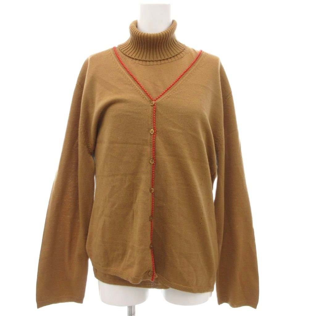 【中古】23区 オンワード樫山 アンサンブルニット セーター 長袖 タートルネック ライン 46 茶 ブラウン /JS ■YHS2 レディース 【ベクトル 古着】 250905