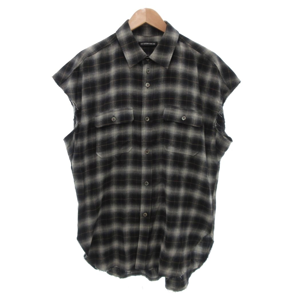 【中古】ダイエットブッチャースリムスキン DIET BUTCHER SLIM SKIN ネルシャツ カットオフ加工 チェッ..