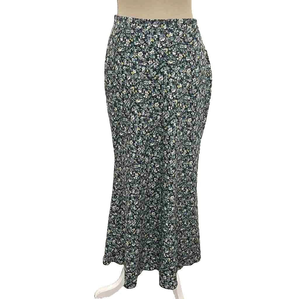 【中古】スローブ イエナ SLOBE IENA フレアスカート ギャザー ミモレ ロング 花柄 総柄 38 M マルチカラー 21-060-912-4160-3-0 ■YHS3 レディース 【ベクトル 古着】 250911