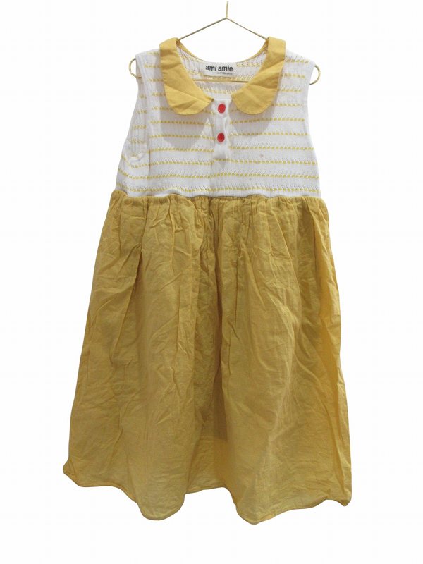 Other - 【中古】アミアミ ami amie ベビー服 子供服 ワンピース イエロー 130サイズ キッズ 【ベクトル 古着】 260419