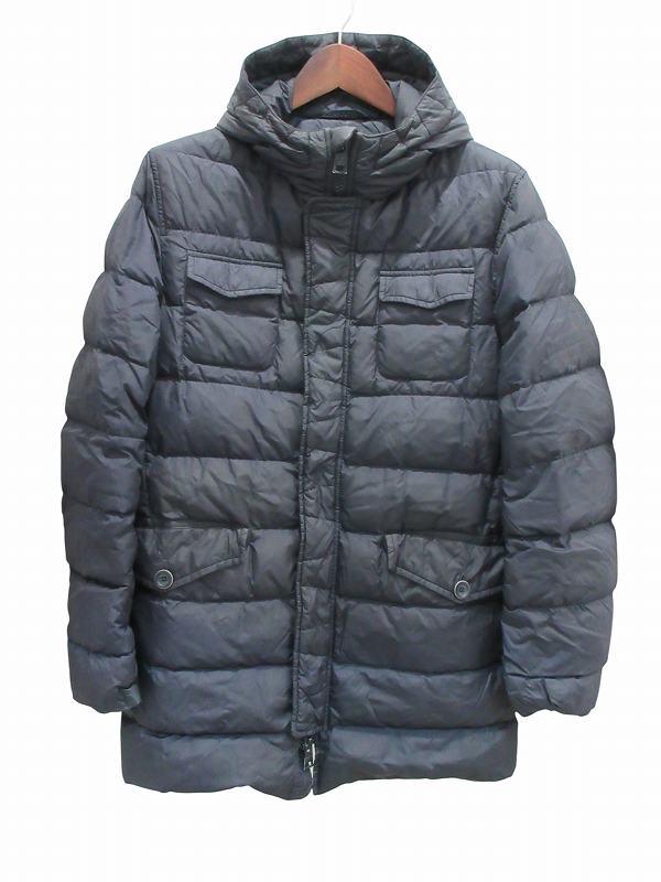 Jumper, Blouson - 【中古】ヘルノ HERNO ダウンジャケット ネイビー 52サイズ メンズ 【ベクトル 古着】 260422
