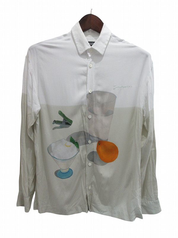 【中古】ジャックムス JACQUEMUS シャツ 長袖 アートプリント 44 メンズ 【ベクトル 古着】 260426