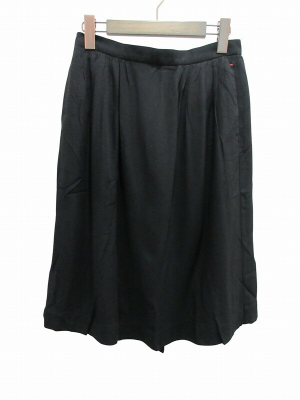 【中古】ユニクロ UNIQLO ひざ丈 スカート ブラック イネス ド ラ フレサンジュ INES DE LA FRESSANGE 7 レディース 【ベクトル 古着】 260526
