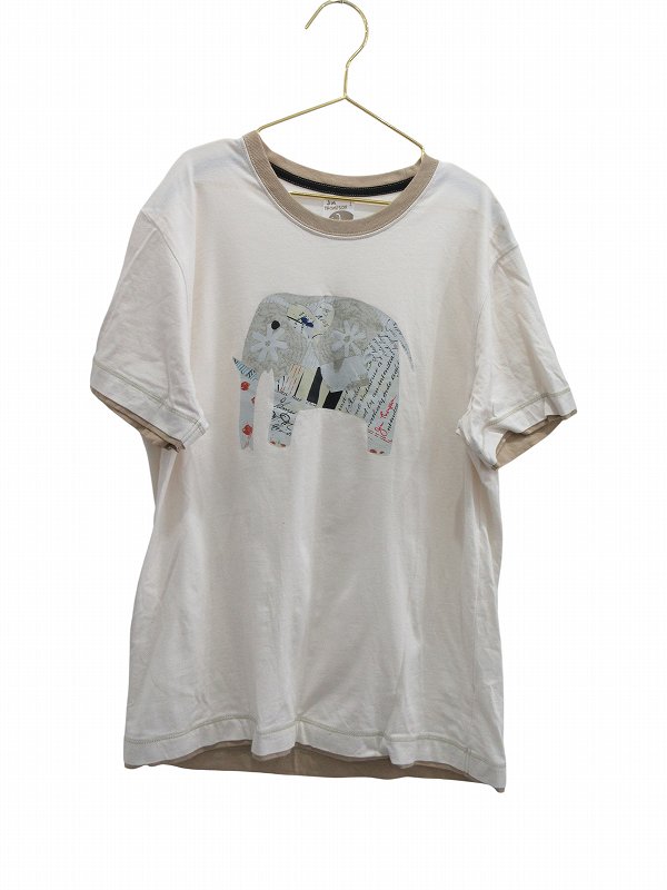 【中古】ジムトンプソン JIM THOMPSON トップス 半袖 Tシャツ クルーネック 象 Lサイズ キッズ 【ベクトル 古着】 260606ブランドジムトンプソン JIM THOMPSON表記サイズL実寸サイズ肩幅：38cm　身幅：44cm　着丈：58cm　袖丈：18cm　　素材綿100色オフホワイト仕様クルーネック状態・この商品には下記のようなダメージがあります。 ・左肩部分に汚れがございます その他に目立ったダメージはなくまだまだご使用いただける商品です。 ※あくまでも中古品ですので掲載写真や記載内容をご確認いただき、ご理解の上ご購入ください。商品のお問い合わせの回答を休止しております。＊各商品ページの商品詳細等をご確認の上ご購入ください。【中古】ジムトンプソン JIM THOMPSON トップス 半袖 Tシャツ クルーネック 象 Lサイズ キッズ 【ベクトル 古着】 260606状態ランク　”AB”詳細については、下記および「状態ランクについて」ページをご覧ください。未使用・新品の商品ほぼ新品同様の商品使用感が少なく、かなり状態の良い商品使用感はあるが、傷や汚れの少ない商品使用感の他、傷や汚れが見られる商品かなり大きな傷みがある難あり商品※S〜CランクはUSED品となりますので、使用感をご理解の上でご入札下さい。状態ランクについてinformationブランドジムトンプソン JIM THOMPSON表記サイズL実寸サイズ肩幅：38cm　身幅：44cm　着丈：58cm　袖丈：18cm　　素材綿100色オフホワイト仕様クルーネック状態・この商品には下記のようなダメージがあります。 ・左肩部分に汚れがございます その他に目立ったダメージはなくまだまだご使用いただける商品です。 ※あくまでも中古品ですので掲載写真や記載内容をご確認いただき、ご理解の上ご購入ください。商品のお問い合わせの回答を休止しております。＊各商品ページの商品詳細等をご確認の上ご購入ください。本商品は一点物です他サイトや店舗にて販売している商品です。多少のお時間差にて欠品になることもございます。予めご了承頂ますようお願い致します。ベクトル・サイズガイドはこちらこの商品と同じブランドの商品を見る