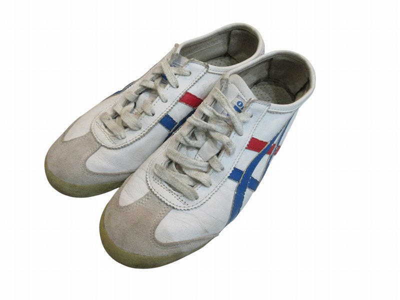 【中古】オニツカタイガー Onitsuka Tiger スニーカー MEXICO66 トリコロール 24.5 レディース 【ベクトル 古着】 260627ブランドオニツカタイガー Onitsuka Tiger表記サイズ24.5実寸サイズ最大幅：9cm　アウトソール：25.5cm　　素材レザー色ホワイト状態※全体的に中古品としての使用感がありますが、通常使用には支障のない商品です。掲載写真や記載内容をご確認いただき、ご理解の上ご購入ください。 商品のお問い合わせの回答を休止しております。＊各商品ページの商品詳細等をご確認の上ご購入ください。【中古】オニツカタイガー Onitsuka Tiger スニーカー MEXICO66 トリコロール 24.5 レディース 【ベクトル 古着】 260627状態ランク　”B”詳細については、下記および「状態ランクについて」ページをご覧ください。未使用・新品の商品ほぼ新品同様の商品使用感が少なく、かなり状態の良い商品使用感はあるが、傷や汚れの少ない商品使用感の他、傷や汚れが見られる商品かなり大きな傷みがある難あり商品※S〜CランクはUSED品となりますので、使用感をご理解の上でご入札下さい。状態ランクについてinformationブランドオニツカタイガー Onitsuka Tiger表記サイズ24.5実寸サイズ最大幅：9cm　アウトソール：25.5cm　　素材レザー色ホワイト状態※全体的に中古品としての使用感がありますが、通常使用には支障のない商品です。掲載写真や記載内容をご確認いただき、ご理解の上ご購入ください。 商品のお問い合わせの回答を休止しております。＊各商品ページの商品詳細等をご確認の上ご購入ください。本商品は一点物です他サイトや店舗にて販売している商品です。多少のお時間差にて欠品になることもございます。予めご了承頂ますようお願い致します。ベクトル・サイズガイドはこちらこの商品と同じブランドの商品を見る
