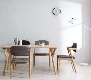 ダイニングセット 4人 北欧 ナチュラル モダンテイスト おしゃれ 天然木 5点セット(テーブル+チェア4脚) 幅140 組立設置付