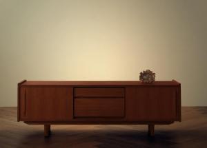 【9日20時～6H★P5倍&最大1500円クーポン】リビング収納 チェスト キャビネット タンス テレビ台 天然木チーク材北欧アンティーク風リビング収納シリーズ テレビボード 幅150