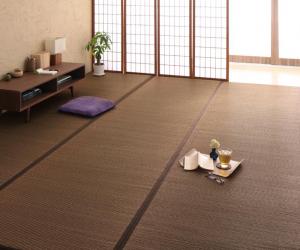 Rakuten - 自然素材ラグ 30タイプから選べる国産ふっくらい草ラグ 191×191cm