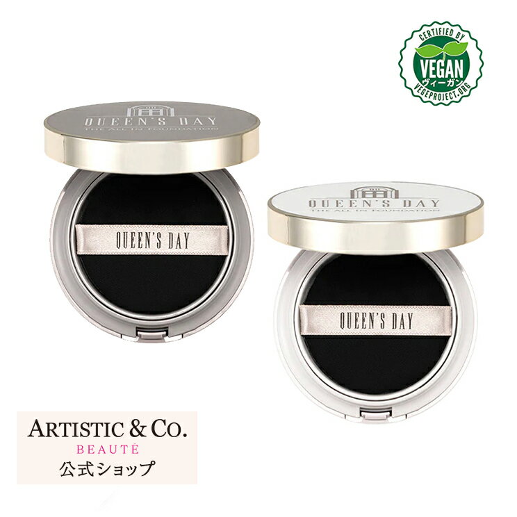 楽天ARTISTIC＆CO BEAUTE 楽天市場店ザ オールインファンデーション（オークル / ライトオークル）本体　ケース・パフ付きセット クッションファンデ クイーンズデイひとつで8役こなすオールインソフトフォーカス効果発酵美容成分A&C BEAUTE