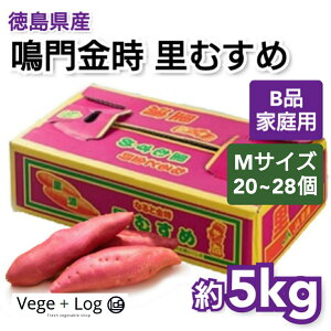 徳島県産 なると金時 里むすめ B品 少し訳あり Mサイズ 約5kg 20〜28本前後入 ご家庭用 ブランドさつまいも 本州送料無料