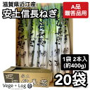 滋賀県近江八幡市産 安土信長ねぎ A品 1ケース 20袋入 約8kg (1袋あたり約400g・2本入) ギフト用 贈答品質 お歳暮 鍋 近江ブランド野菜..