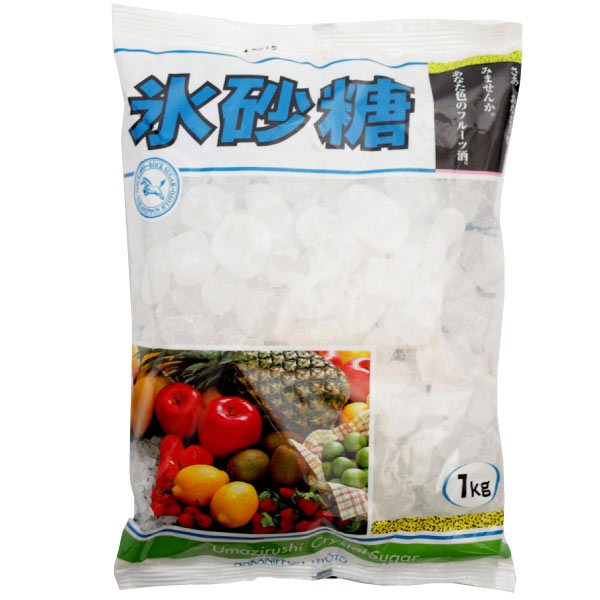 果実酒やシロップづくりにどうぞ。 原材料：砂糖内容量：1kg　 数量： 3袋　製造元：中日本氷糖