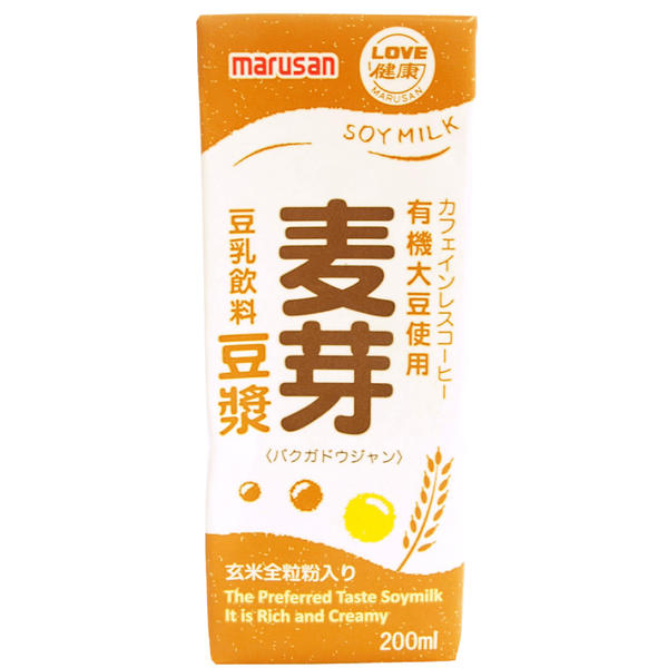 マルサン 麦芽豆ジャン 200ml　48本　ドウジャン　豆乳飲料