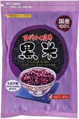 小谷穀粉 やく膳健康食品 黒米 300g　3個