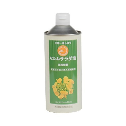 米澤製油 圧搾一番しぼりなたねサラダ油 丸缶 600g　4本