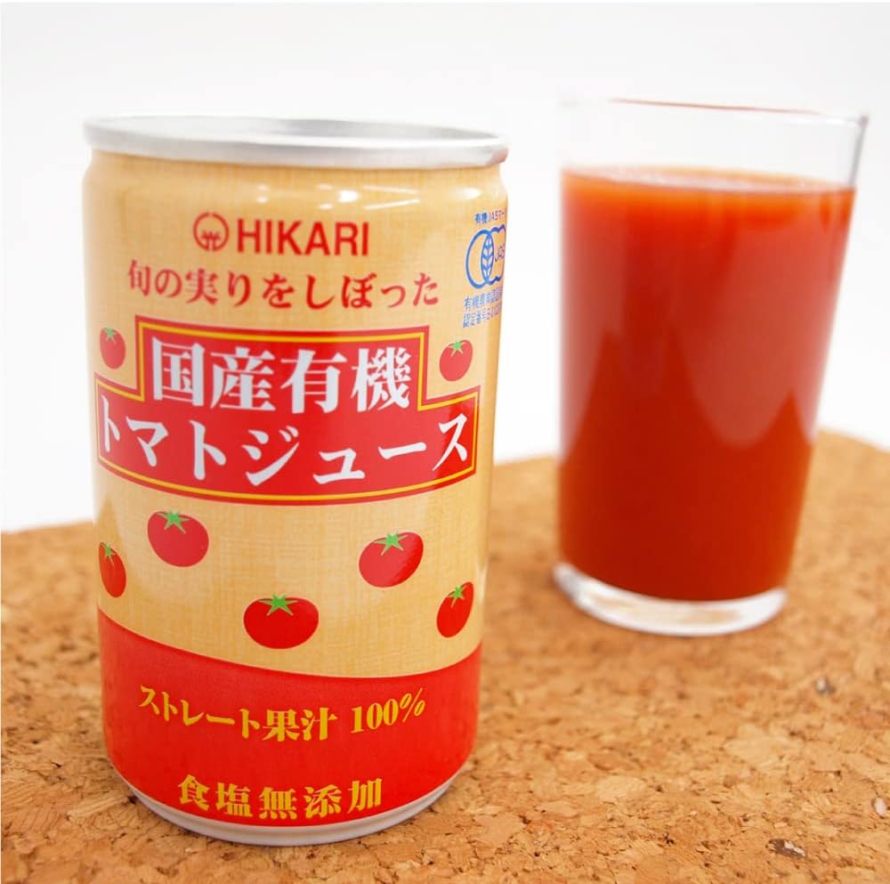 楽天ベジタブルハートヒカリ 旬の実りをしぼった国産有機トマトジュース・無塩 160g 60本　ギフト 贈答 父の日 父の日 お祝い 誕生日 お返し お中元 お歳暮　父の日