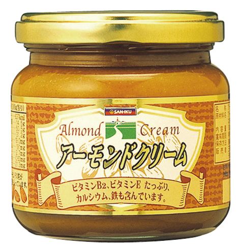 アーモンドペーストに、粗糖とハチミツを加えました。一瓶中、アーモンド粒が71個分含まれています。原材料：アーモンド（アメリカ産）、砂糖（日本産他）、植物油脂、はちみつ（アルゼンチン産）、食塩内容量：150g　数量：18個　メーカー：三育