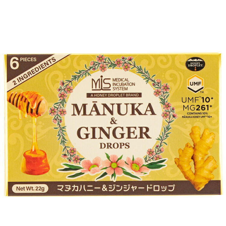 若翔 マヌカハニー&ジンジャードロップ 22g(6粒) 6箱 母の日