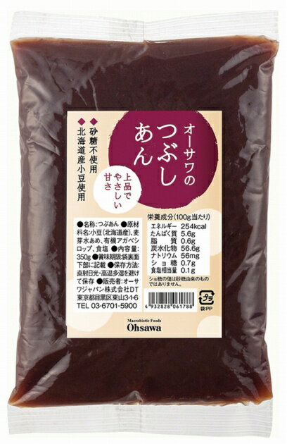 おしるこ　ぜんざい　オーサワのつぶしあん 350g 6袋