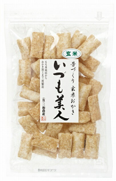 島根産玄米を使用したサクサクのおかきです。一番搾り菜種油と食塩だけなので、玄米の自然な甘みと旨みがしっかりと感じられます。原材料：もち玄米（島根産）、なたね油、食塩（青い海）内容量：100g　数量：10袋　販売者：オーサワジャパン