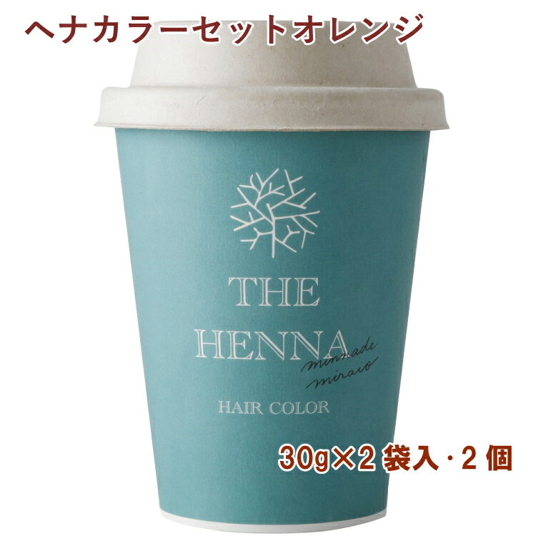 みんなでみらいを ヘナカラーセットオレンジ 30g×2袋 2個　父の日